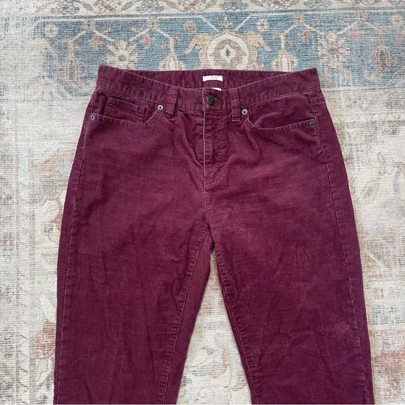 J Crew Corduroy Maroon Straight Leg Pants Women’s Size 29. S - Picture 4 of 7